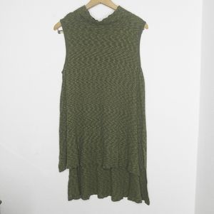 Left of center. Mock neck tank top